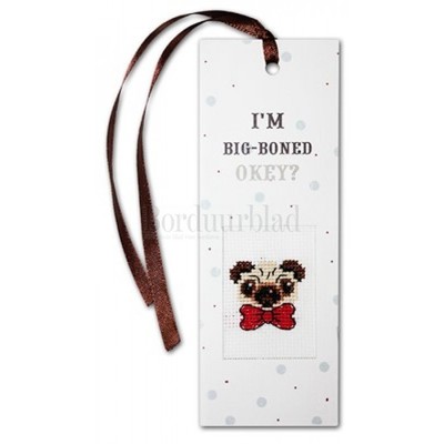 Borduurblad productfoto Boekenlegger I'm Big-Boned, okey