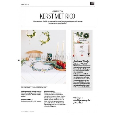 Borduurblad productfoto Patroon Moderne Chic Kerst met Rico