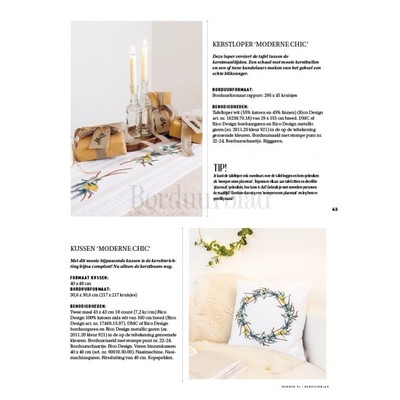Borduurblad productfoto Patroon Moderne Chic Kerst met Rico 2
