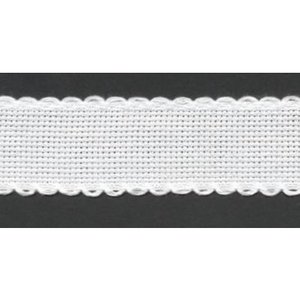 Borduurblad productfoto Aida borduurband wit 3 cm breed