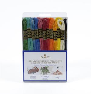 Borduurblad productfoto DMC Mouliné pack Passionate Colours