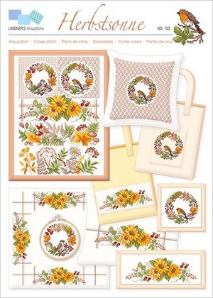 Borduurblad productfoto Lindner Kreuzstiche Leaflet 'Herbstsonne 102'