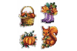Borduurblad productfoto Borduurpakket MP Studia Magneetset 'Autumn'
