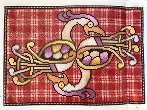 Borduurblad productfoto Patroon Twins on Tartan