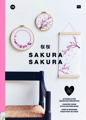 Borduurblad productfoto Boek Rico Design 'Sakura Sakura' 178