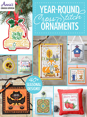 Borduurblad productfoto Boek Year-Round Cross-Stitch Ornaments -  Annie’s Cross-Stitch