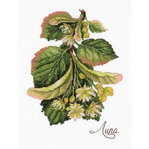 Borduurblad productfoto Borduurpakket MP Studia ‘Gifts of nature- Linden