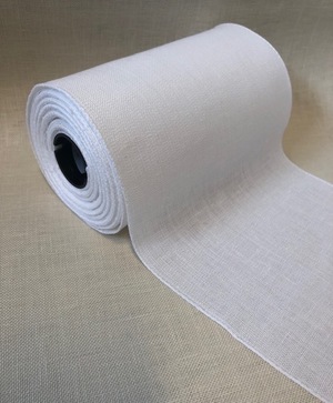 Borduurblad productfoto LINNENBAND 10 CM BREED WIT