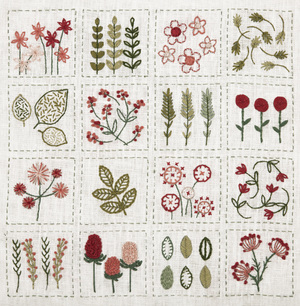 Borduurblad productfoto Patroon Bloemetjes en blaadjes - Anchor