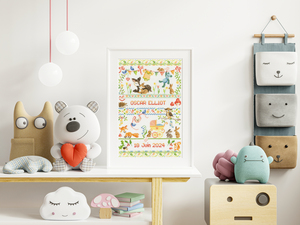 Borduurblad productfoto Patroon Geboorte Sampler Baby - Maria Diaz