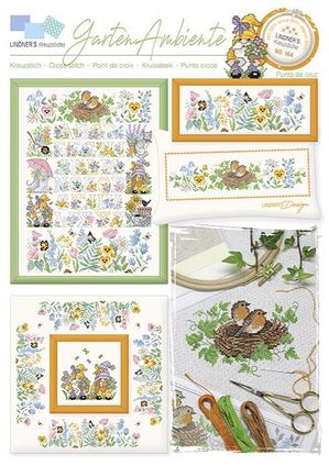 Borduurblad productfoto LINDNER'S KREUZSTICHE LEAFLET ' GARTEN AMBIENTE 164 '