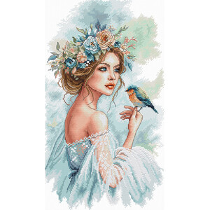 Borduurblad productfoto Borduurpakket AVA Stitch – Lady of the Garden