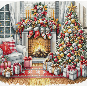 Borduurblad productfoto Borduurpakket AVA Stitch – Christmas Eve