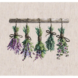 Borduurblad productfoto Borduurpakket AVA Stitch – Aromatic Branches