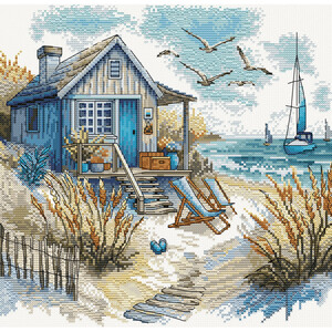 Borduurblad productfoto Borduurpakket AVA Stitch – Our Beach