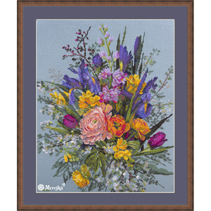 Borduurblad productfoto Borduurpakket Merejka – Garden Awakening