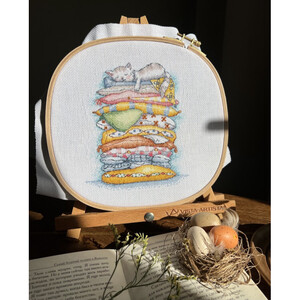 Borduurblad productfoto Borduurpakket Andriana – The Cat is Resting 2