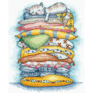 Borduurblad productfoto Borduurpakket Andriana – The Cat is Resting