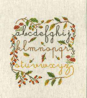 Borduurblad productfoto Digitaal patroon Herfst ABC Sampler - Loredana Briozzo 2