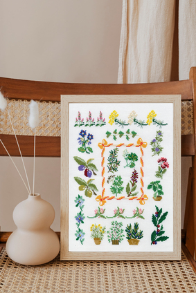 Borduurblad productfoto Digitaal patroon Kruiden Sampler - Anchor 2