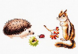 Borduurblad productfoto Borduurpakket Dutch Stitch Brothers – Forest Friends 2