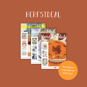 Borduurblad productfoto Herfstdeal: 3 edities Borduurblad