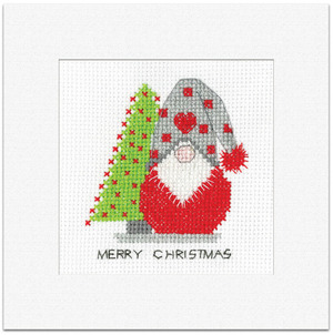Borduurblad productfoto Borduurpakket Heritage Crafts Kaart – Gonk Christmas Tree