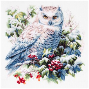 Borduurblad productfoto Borduurpakket Magic Needle – Snowy Owl