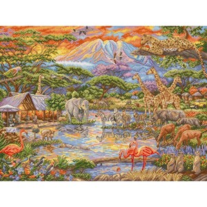 Borduurblad productfoto Borduurpakket Leti Stitch – Wild Africa