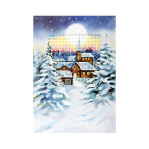 Borduurblad productfoto Borduurpakket Orchidea Kaart – Winter