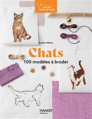 Borduurblad productfoto Boek Chats 100 Modèles à Broder - Sophie Hélène
