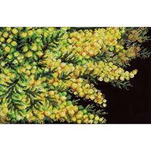 Borduurblad productfoto Borduurpakket MP Studia – Spring Mimosa