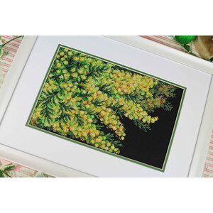 Borduurblad productfoto Borduurpakket MP Studia – Spring Mimosa 2