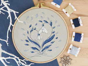 Borduurblad productfoto Digitaal patroon Sneeuwklokjes - Zweigart